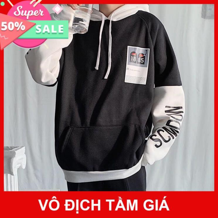 Freeship Hàng Cao Cấp Áo Hoodie Nón Chui Trùm Đầu Nữ Chất Vải Nỉ Poly Unisex Nam Nữ 1885 WAH017NODE - Eimistore