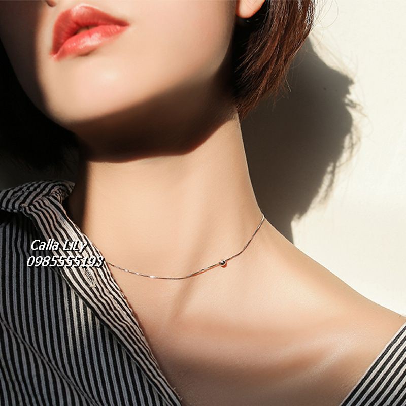 [FreeShip]Dây Chuyền Bạc 925 Cá Tính Choker Hàn Quốc