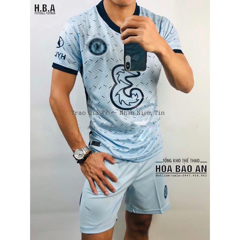 Áo Đấu Chelsea Sân Khách mùa 2020/2021_Bộ Quần Áo Đá Banh CLB Chelsea cao cấp !