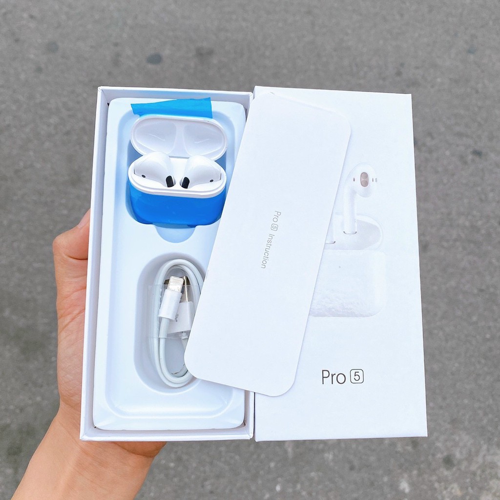 [Mã ELFLASH5 giảm 20K đơn 50K] Tai Nghe Bluetooth Tai Nghe Không Dây Airpod Pro 5 Định Vị, Đổi Tên Hàng Loại 1