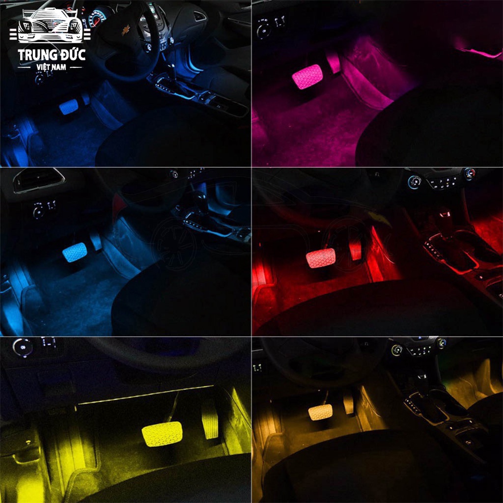 Đèn Led Gầm Ghế Ô Tô, xe hơi TRUNGDUCVN loại 12 Led có điều khiển từ xa, cảm ứng âm thanh nhấp nháy theo nhạc