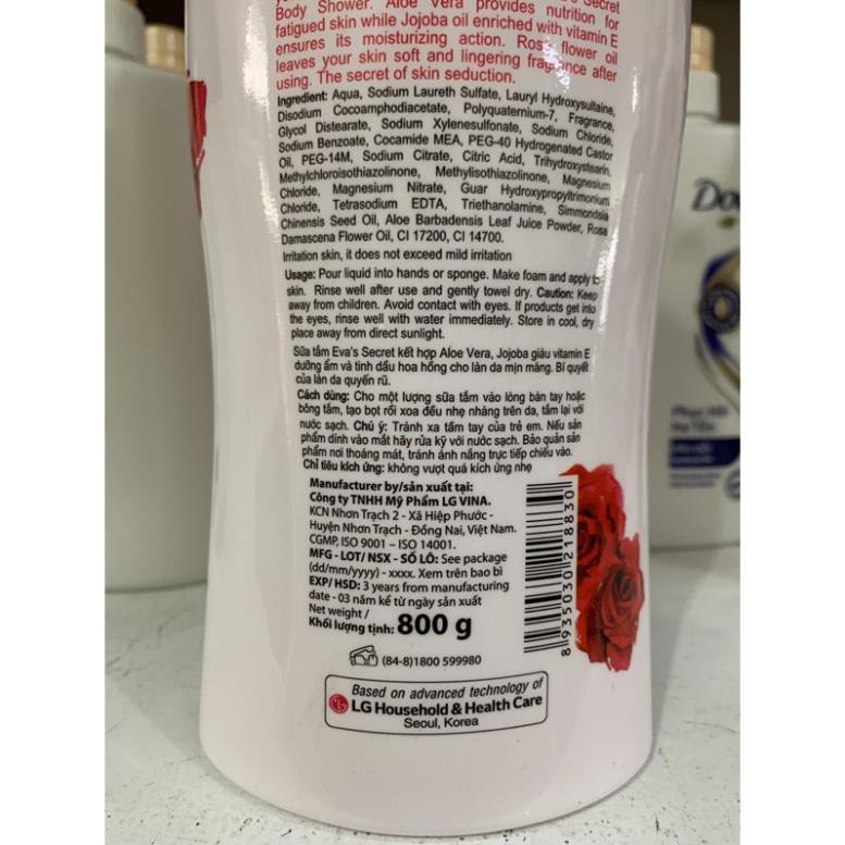 Sữa Tắm Double Rich Hương Hoa Hồng 800g