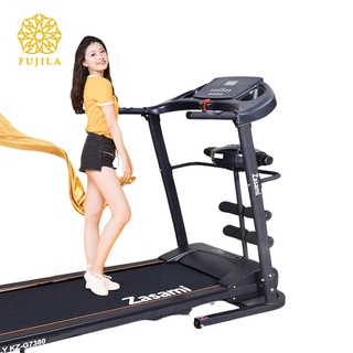 Máy chạy bộ điện fujila zasami-7380 -đa chức năng tập luyện-đầu rung massage-gập bụng-màn hình lcd3.5-gấp gọn tiện lợi