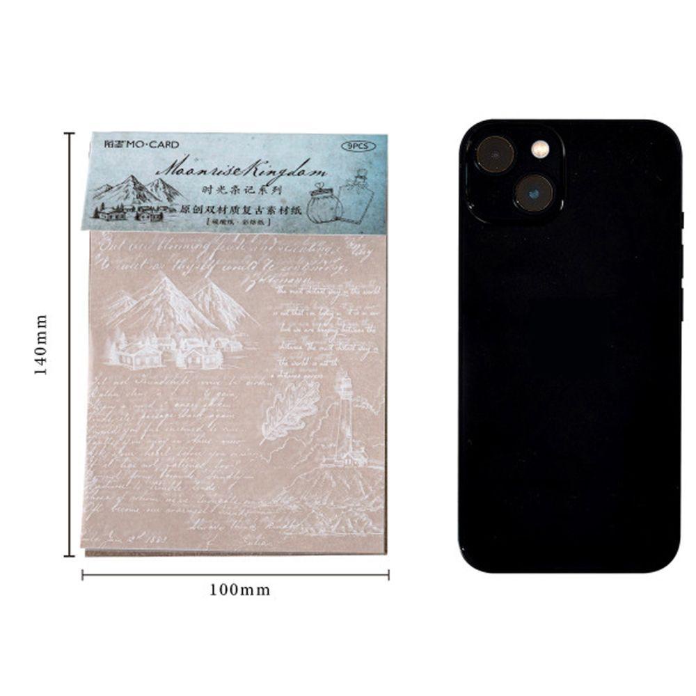 Bộ 9 Giấy Note Trang Trí Sổ Tay DIY Phong Cách Vintage