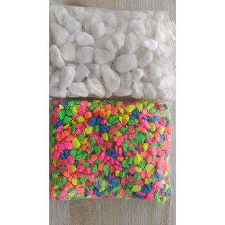 Đá Trang Trí (đá trắng, đá nhiều màu) - Sỏi Trang Trí Cây Cảnh  (0,5kg)