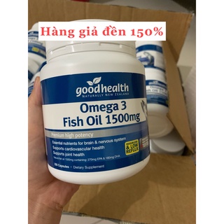 Bill, Hàng Air Hộp 200 viên Dầu cá Omega 3 hàm lượng cao 1500mg Goodhealth nội địa New Zealand