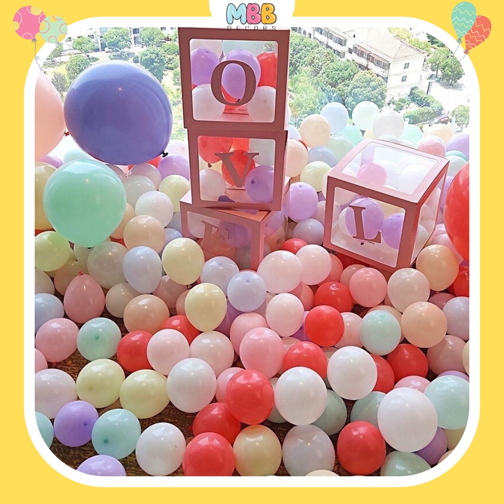 [TPHCM] Set 10 Bóng Bay Trang Trí Sinh Nhật Màu Pastel Size 10 Inch, Bóng Trang Trí Đám Cưới, Trung Thu Trăng Rằm
