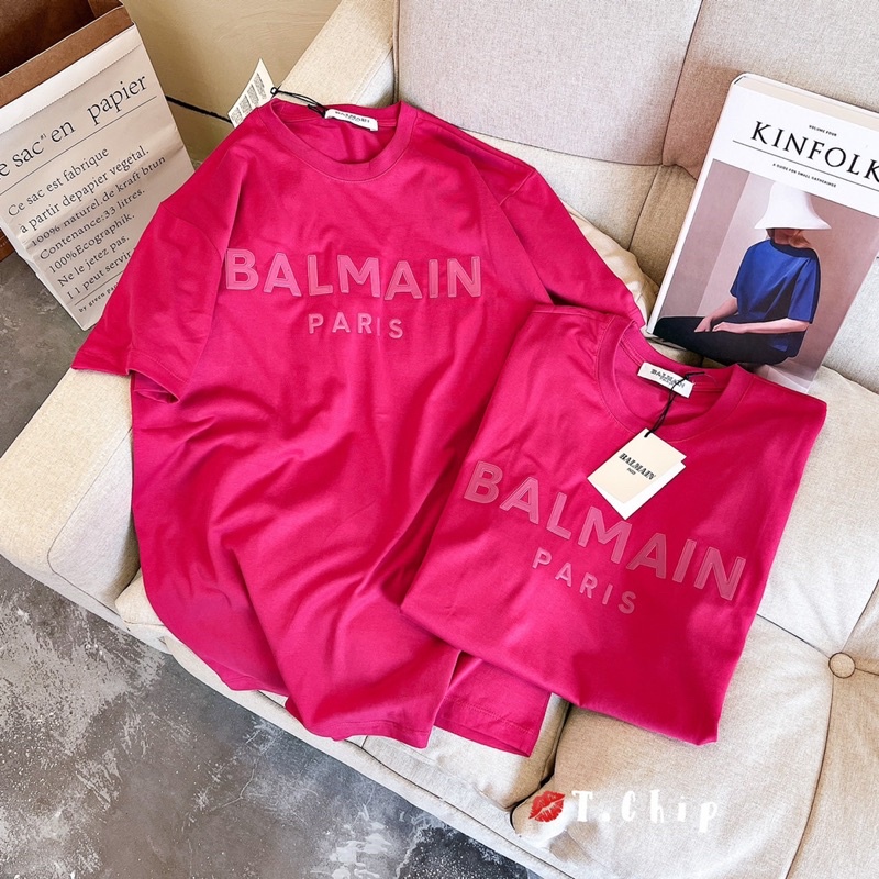 Áo thun cộc logo balmain