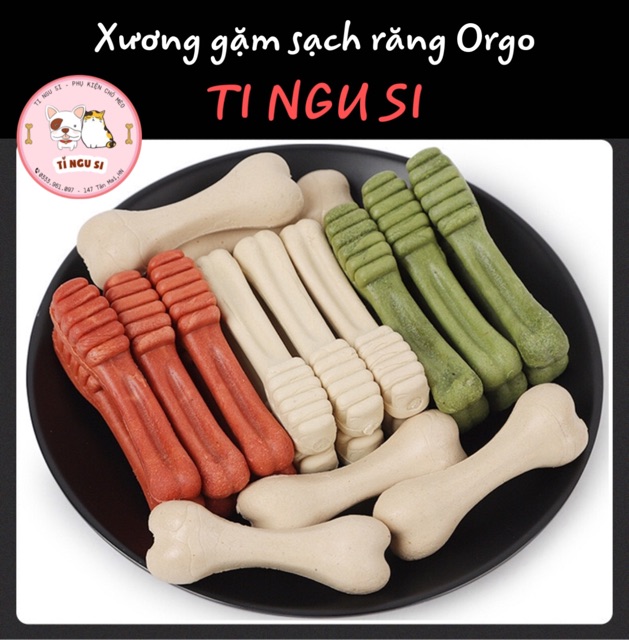 Xương gặm sạch răng Orgo bổ sung canxi cho chó