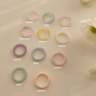 Set nhẫn nhiều màu Hàn Quốc