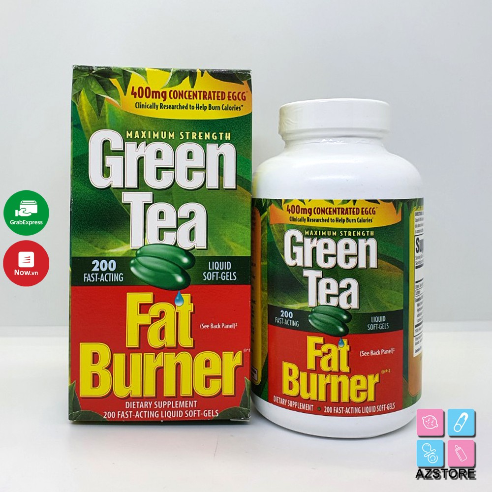 Thực phẩm chức năng Giảm cân Trà Xanh Green Tea Fat Burner 400mg 200 viên của Mỹ