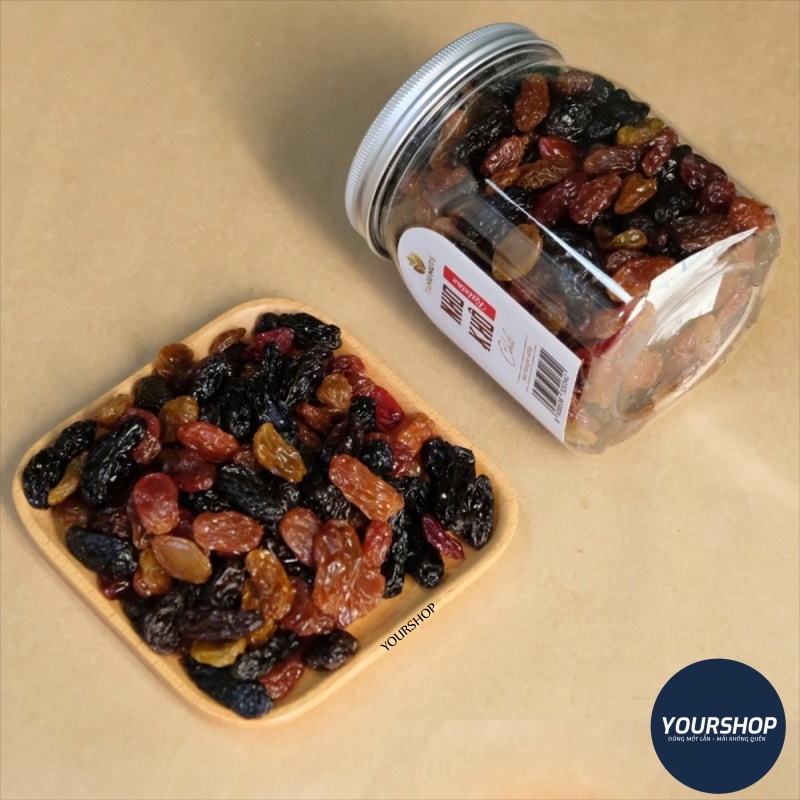 Nho Sấy Dẻo Không Đường Yourshop - Nho Khô 3 Màu Raisins