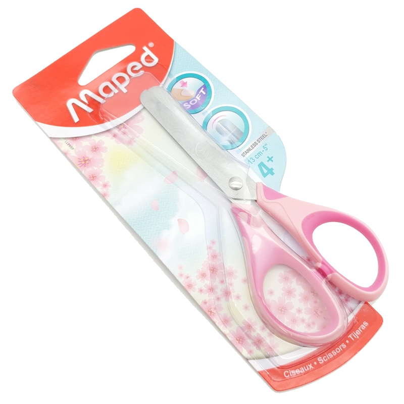 Kéo Học Sinh Maped Pulse Soft Pastel 13cm 464411 - Màu Hồng