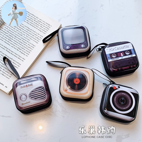 Hộp Đựng Tai Nghe / Dây Cáp Sạc Bằng Sắt Kiểu Retro Sáng Tạo