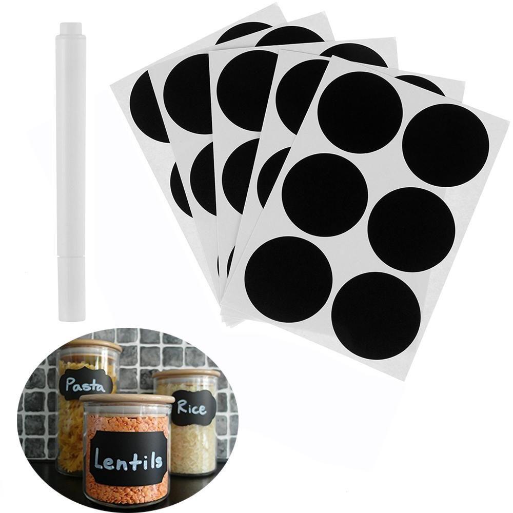 Set 30 / 60 Nhãn Dán Dạng Bảng Đen Viết Phấn