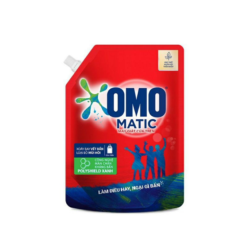 Nước giăt omo matic bền đẹp lựu và than tre cho máy giặt cửa trước (2.0kg)