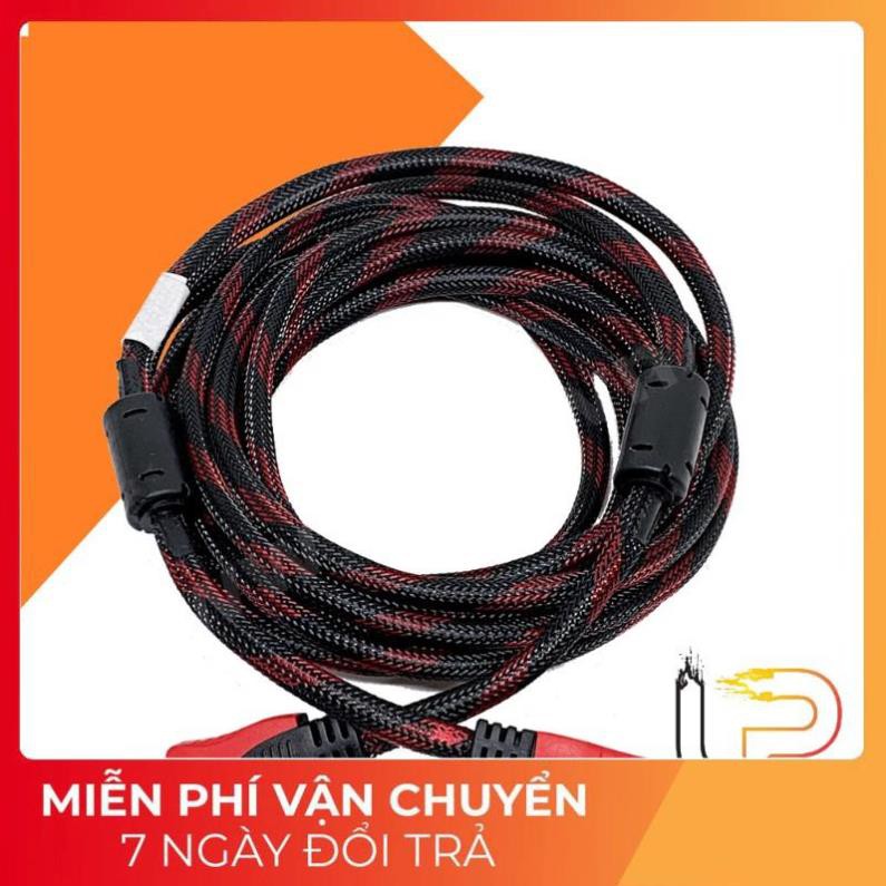 [BH 6 THÁNG] Cáp HDMI tròn bọc dù chống nhiễu dài 10M - 15M - 20M