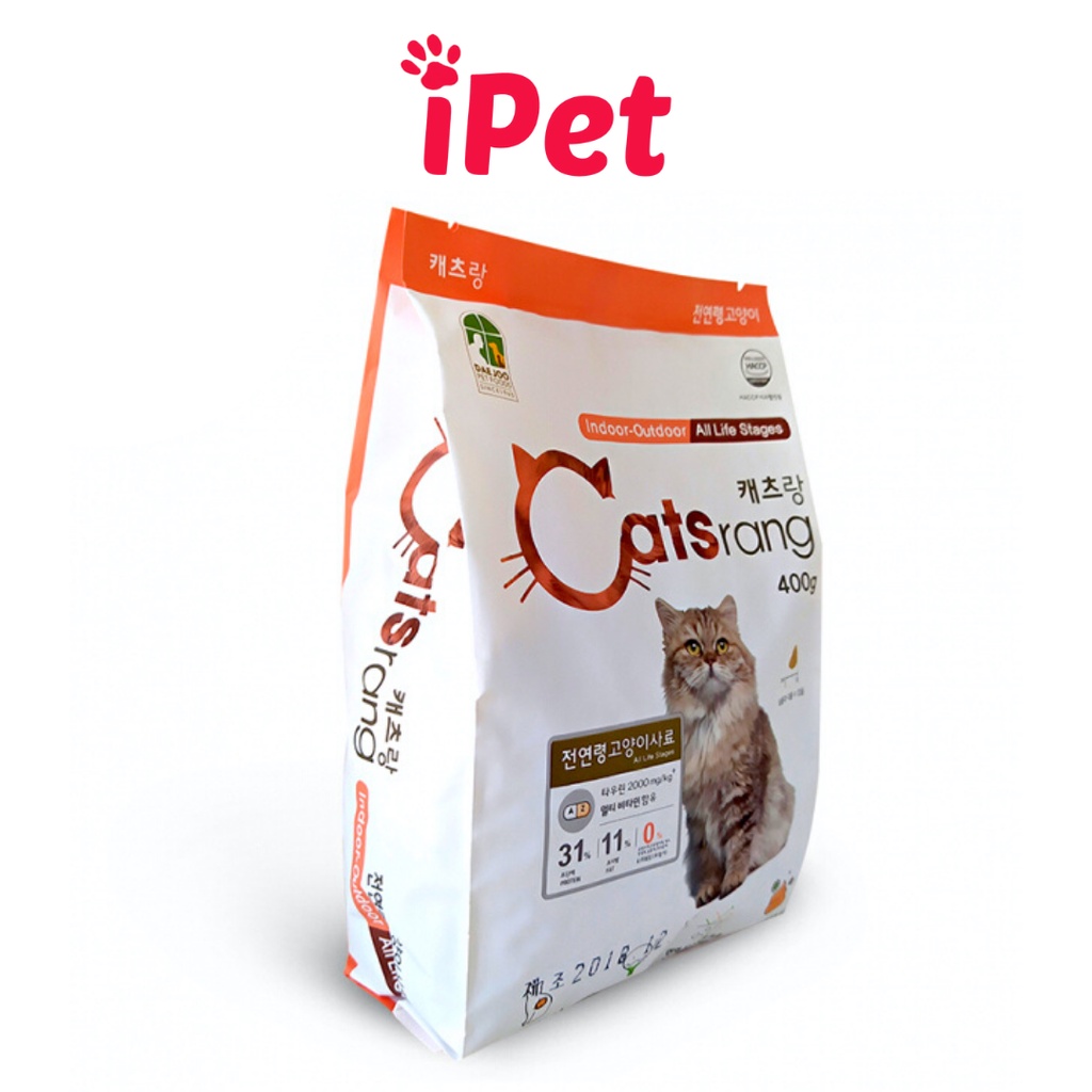 Thức Ăn Hạt Khô Cho Mèo Catsrang Túi 400g Mọi Lứa Tuổi - iPet Shop
