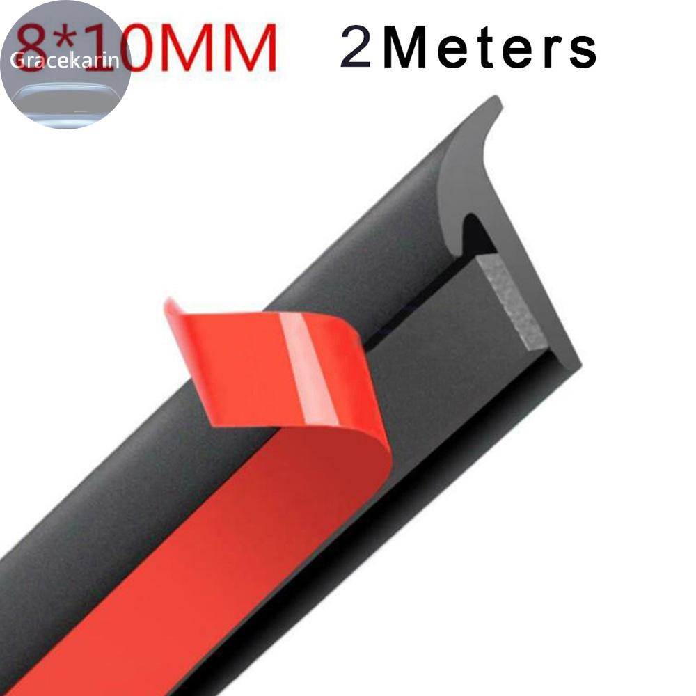 Dây cao su 2m hình chữ T dán viền cửa/ cửa sổ xe hơi chống thời tiết và hao mòn