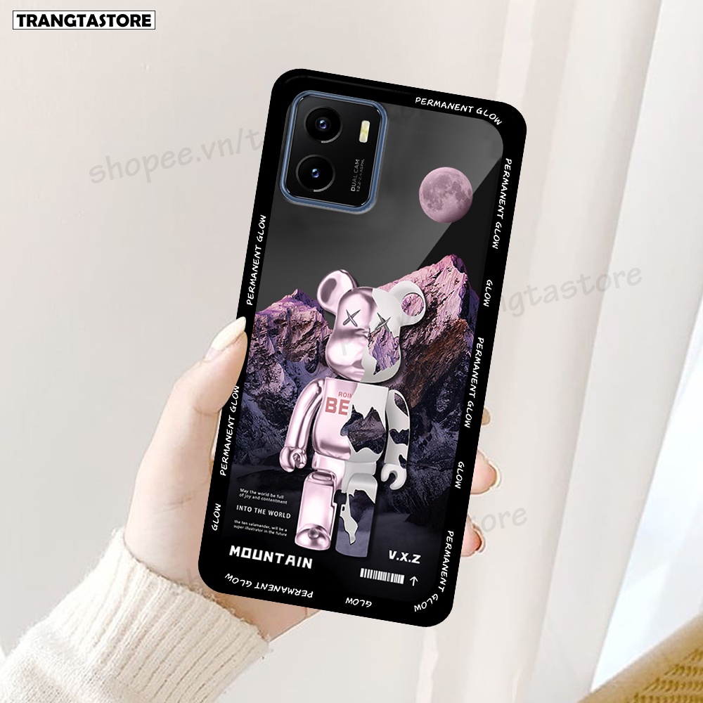 Ốp Vivo Y01 / Y15s / Y15a in hình gấu Bearbrick,Mountain,xanh,đen,đỏ giá rẻ