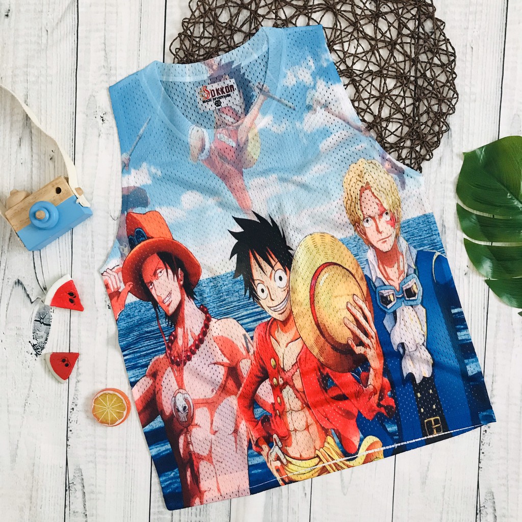 Áo ba lỗ lưới Luffy