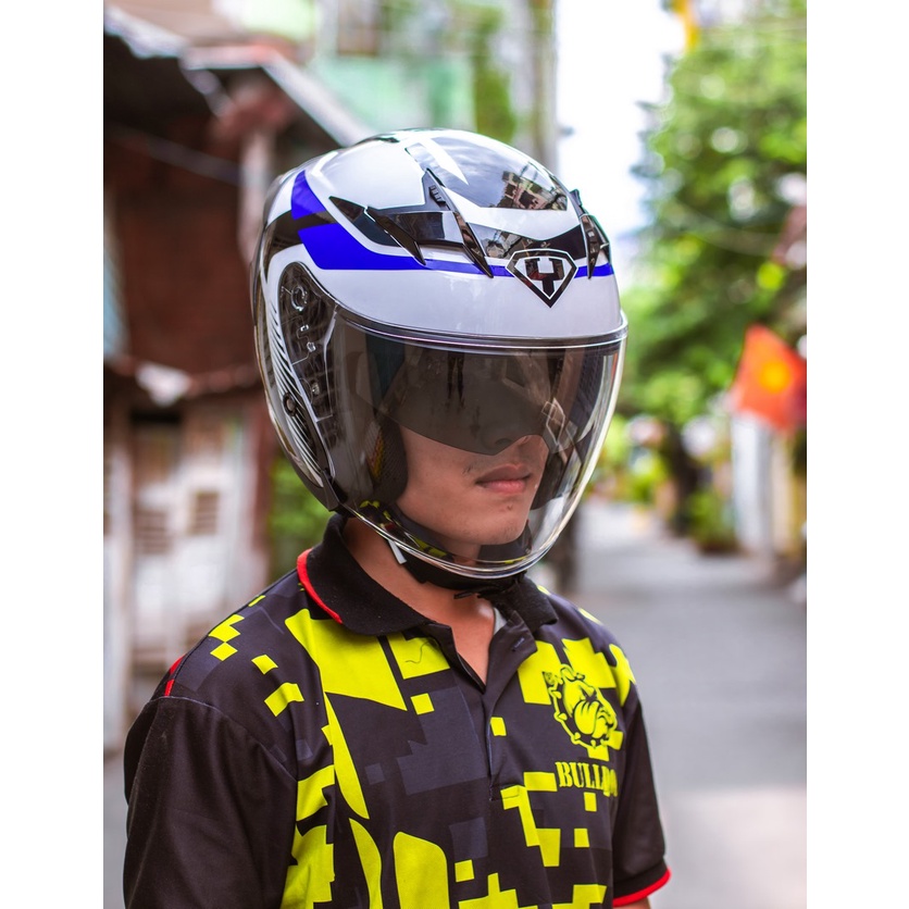 Mũ bảo hiểm 3/4 2 Kính Yohe 878 Plus - Bảo hành 5 năm - SPID.VN