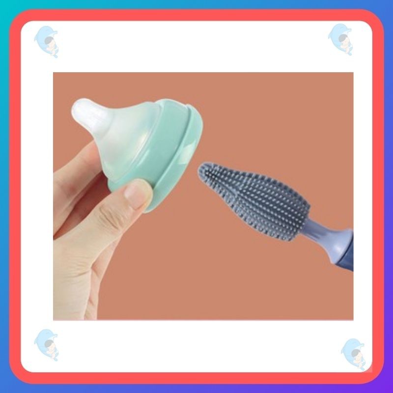 Bộ Cọ Rửa Bình Sữa Silicon Cao Cấp An Toàn 3 Chi Tiết Giúp Làm Sạch Và Loại Bỏ Vi Khuẩn