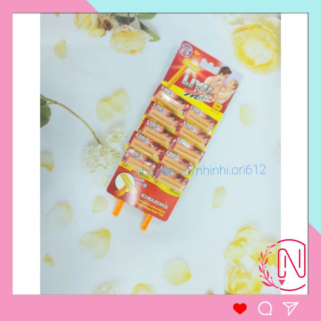 Dao cạo râu 2 lưỡi kép LIYU (10 cây/ vỉ)