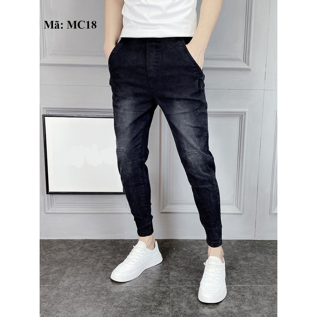 Quần jean nam vải jeans bò bạc co dãn, dày dặn form slimfit hot 2021 - MC18