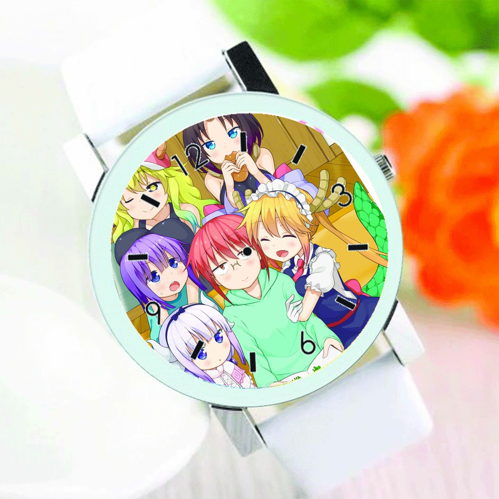 Đồng hồ đeo tay nam nữ IN HÌNH Hầu gái rồng Kobayashi Toilet-bound Hanako-kun Jojo's bizarre adventure anime chibi