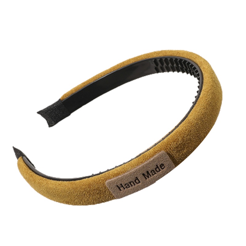 Băng Đô Cài Tóc Bằng Xốp Dày Dặn Màu Trơn Không Trượt Răng Phong Cách Vintage Thanh Lịch