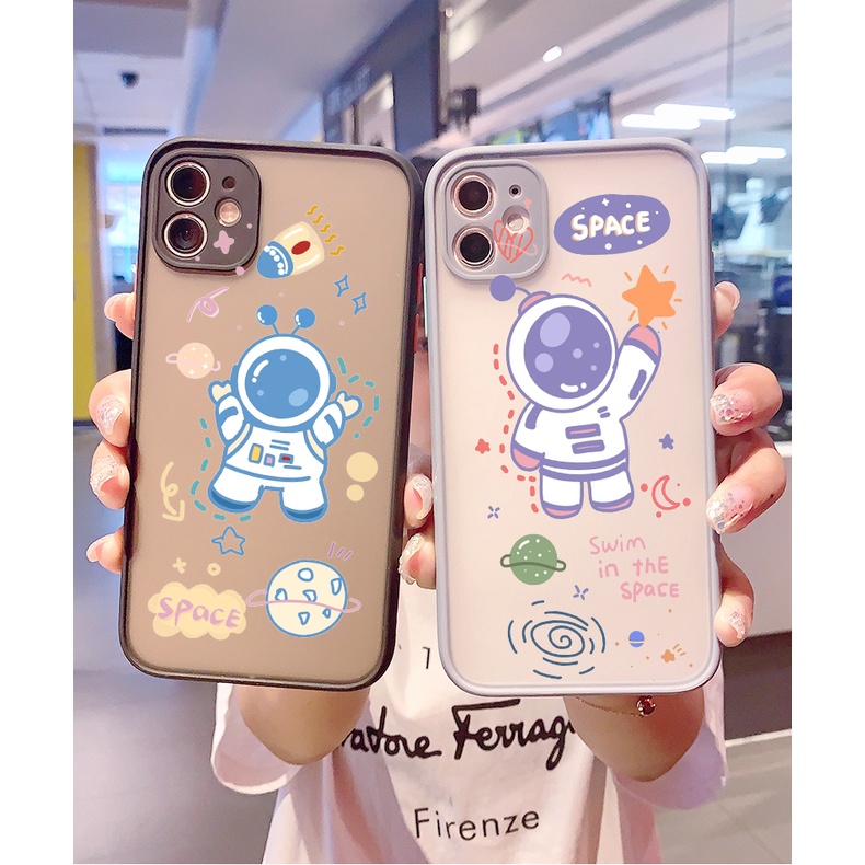 Ốp Điện Thoại Bề Mặt Nhám Bảo Vệ Camera Họa Tiết Gấu Đáng Yêu Cho Oppo Realme 5 5i 6 7 7i 8 11 C12 C15 C21 Xt Pro