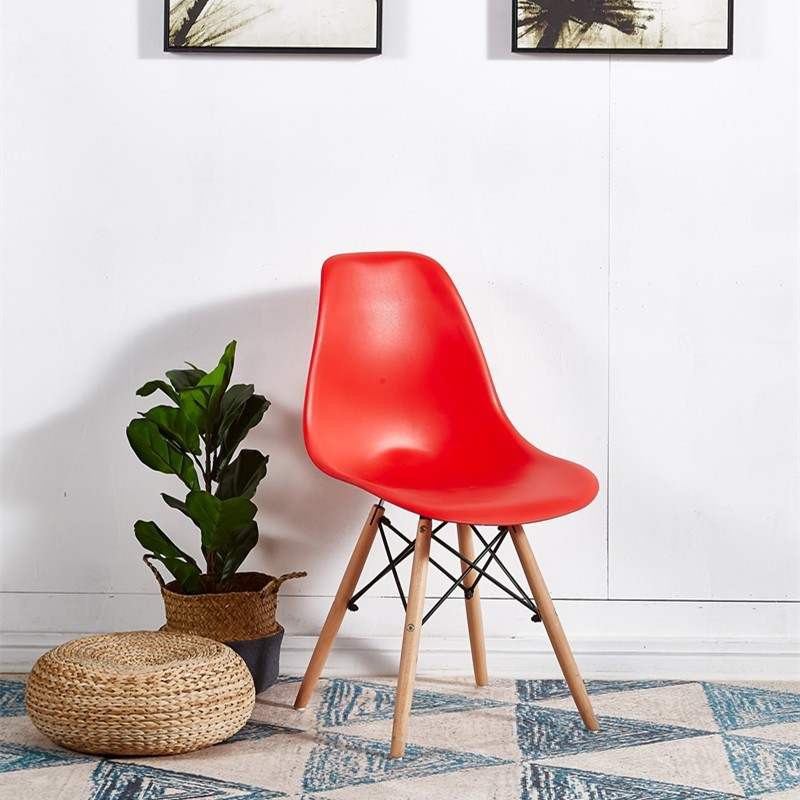 Ghế Eames lưng nhựa chân đan gỗ sồi tự nhiên | BigBuy360 - bigbuy360.vn