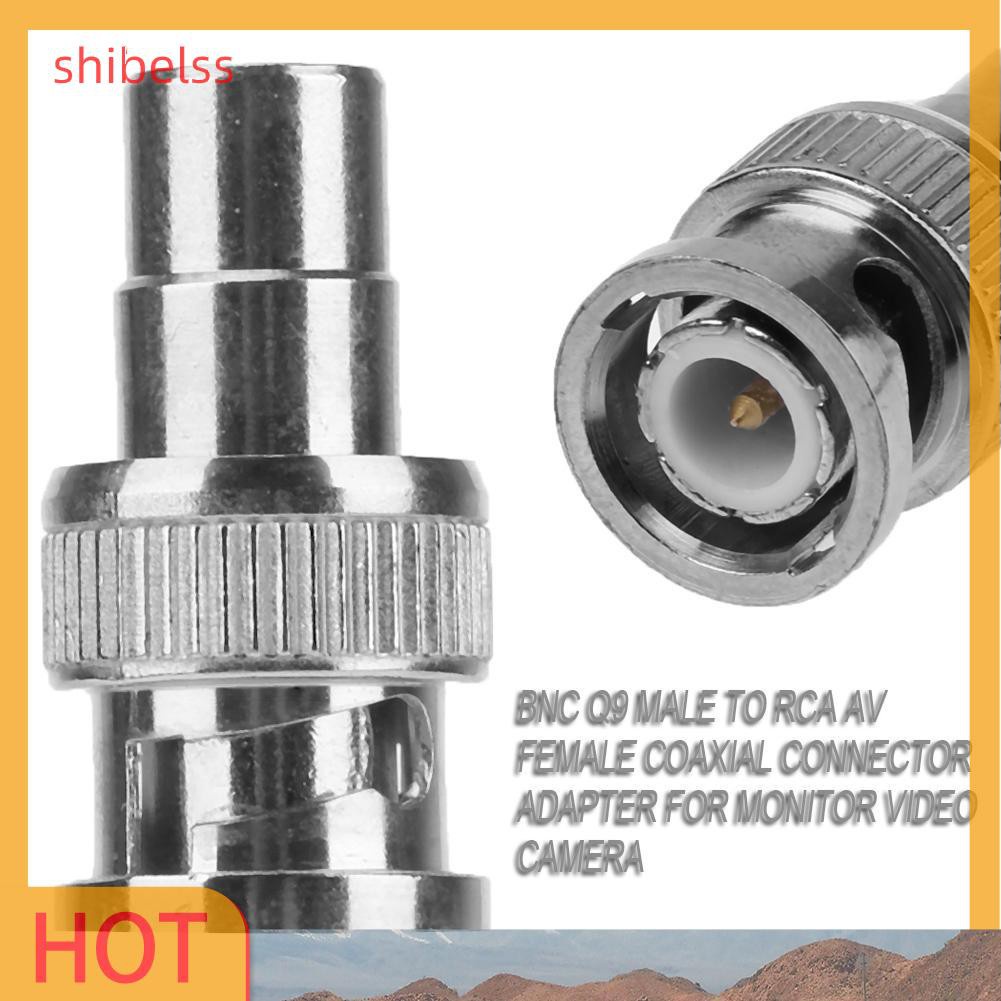 Đầu Nối Đồng Trục Shibelss Bnc Q9 Male Sang Rca Av Female Cho Camera Cctv