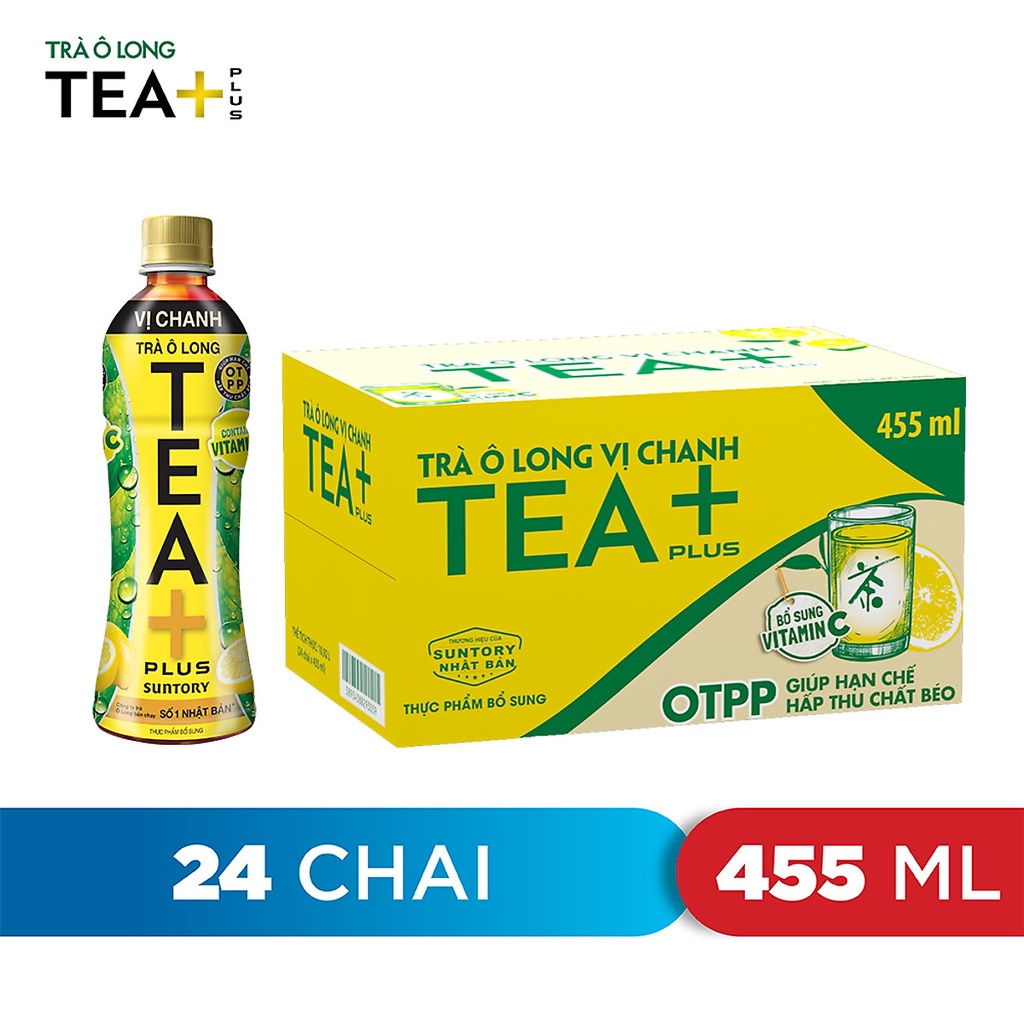 24 Chai Trà Ô Long Tea+ Plus 455ml