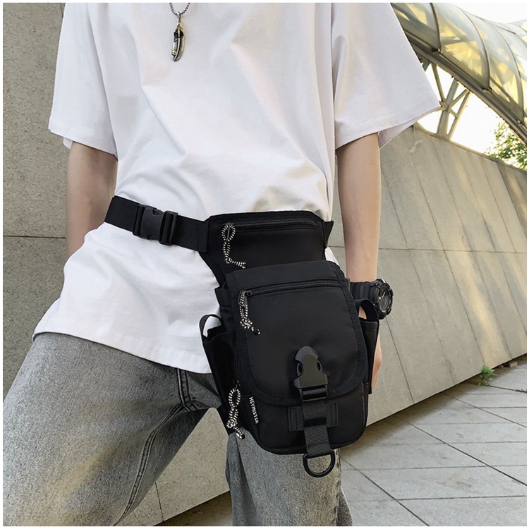 Túi Chéo Đeo Đùi Đeo Ngang Hông Nam Nữ Unisex Túi Bao Tử Fanny Bag Nhiều Ngăn Chống Nước Thể Thao Biker Motor