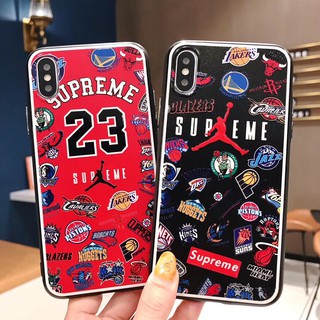 Ốp Điện Thoại Tpu Mềm In Logo Supreme & Jordan Cho Iphone11 11pro 11promax Xs Xr Case X I7 I8 6s 7plus 8p