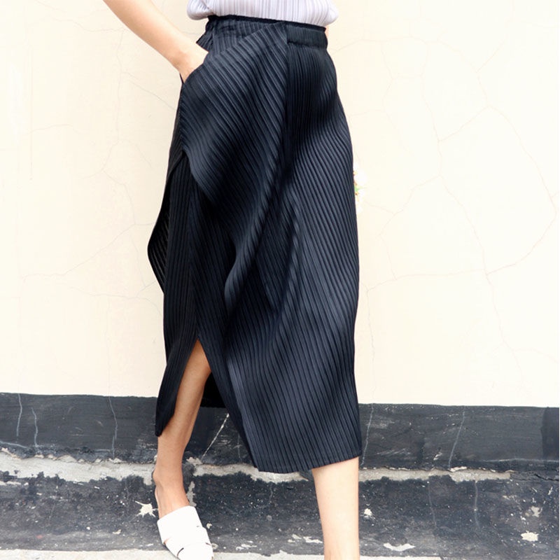 Chân váy dài xẻ một mặt thiết kế không đối xứng kích thước lớn phong cách Ả Rập cho nữ