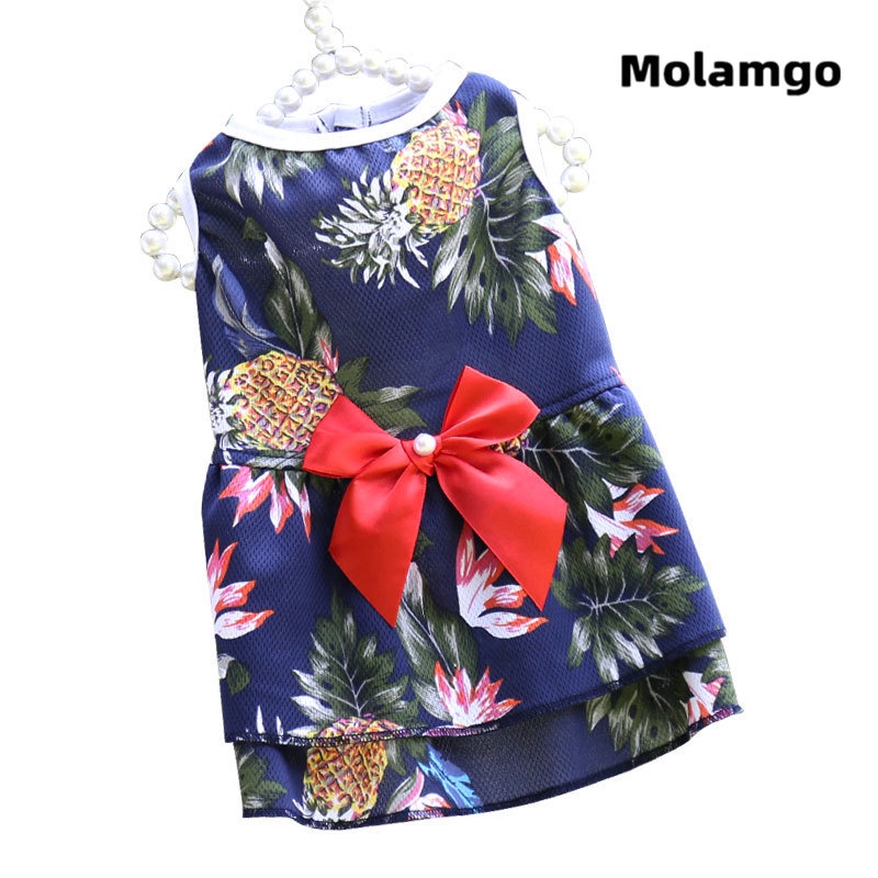 Đầm Họa Tiết Quả Dứa Phong Cách Hawaii Dành Cho Thú Cưng