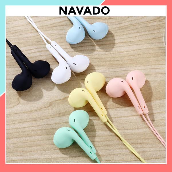 Tai nghe nhét tai có Mic nghe nhạc dành cho điện thoại Android samsung iPhone xiaomi chống ồn giá rẻ U19 NAVADO