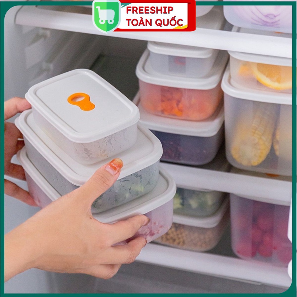 PVN34153 SET 6 HỘP NHỰA BẢO QUẢN THỰC PHẨM CÓ VAN THỞ T2 .