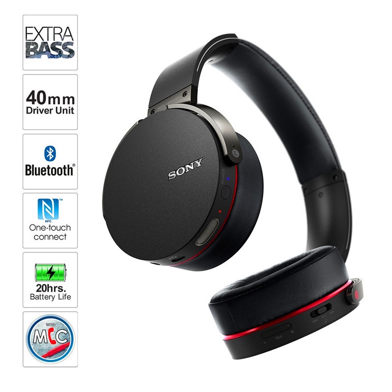 Tai Nghe Chụp Tai XB950BT Kết Nối Bluetooth Không Dây Âm Thanh Siêu Trầm Và Phụ Kiện