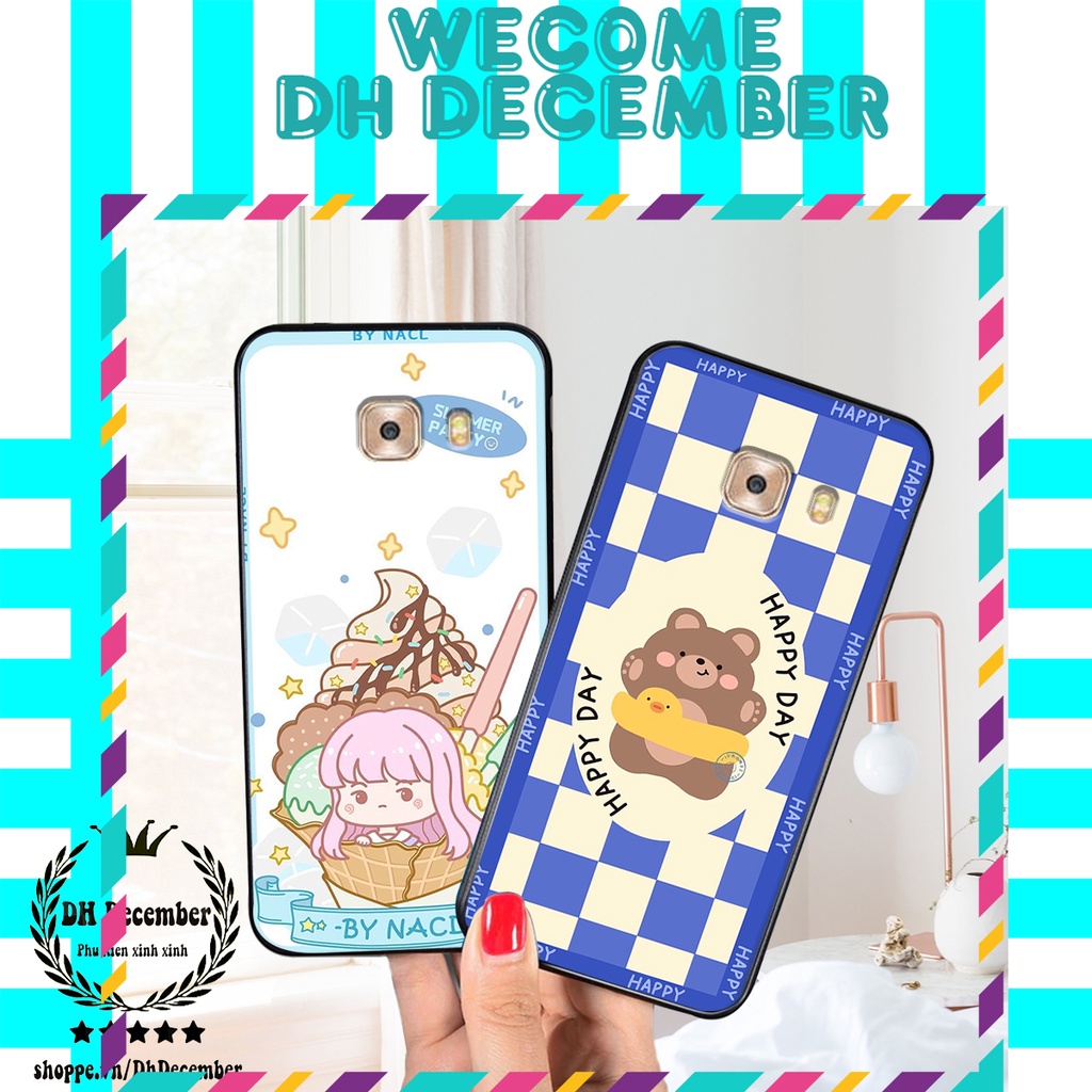 Ốp lưng Samsung c9 pro in hình 3D GẤU HỒNG-GẤU BEER -CỰC XINH-RẺ