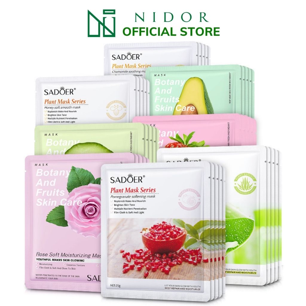 Mặt Nạ Trái Cây SADOER Dưỡng Trắng Mịn Da - Cấp Ẩm - Mờ Thâm -  Chống Lão Hóa - Nội Địa Trung