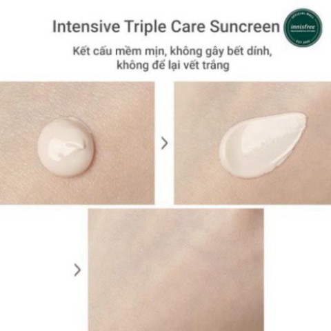  Kem chống nắng lâu trôi làm sáng da innisfree Intensive Triple Care Sunscreen SPF50+