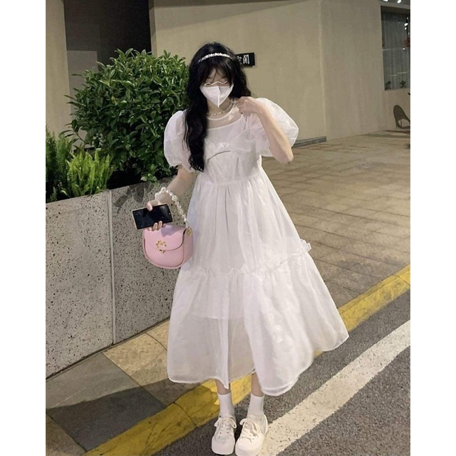 Váy tiểu thư nơ ngực TC12