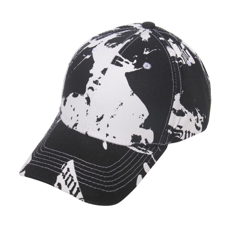 Mũ Lưỡi Trai Nhuộm Màu In Chữ Graffiti Phong Cách Hàn Quốc Thời Trang Mùa Hè Cho Nam Và Nữ