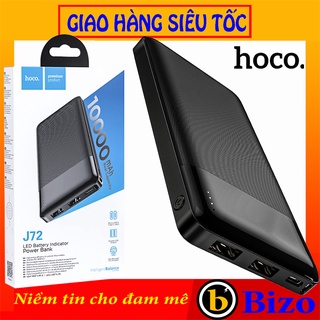 ⚡siêu mỏng gọn⚡ pin sạc dự phòng hoco 10000mah, cục sạc dự phòng, cho iphone-samsung-xiaomi-oppo-vivo, sạc du phong j72
