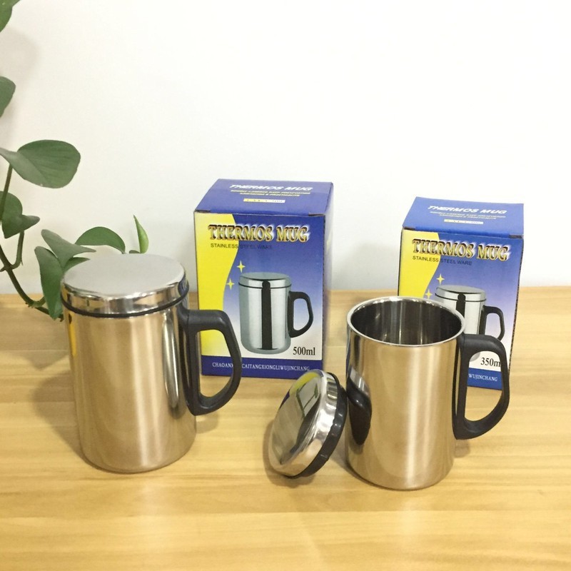 Ca/Ly Giữ Nhiệt 500ML Inox Thermos Mug, Có Nắp Đậy Kín Giữ Nhiệt Tốt