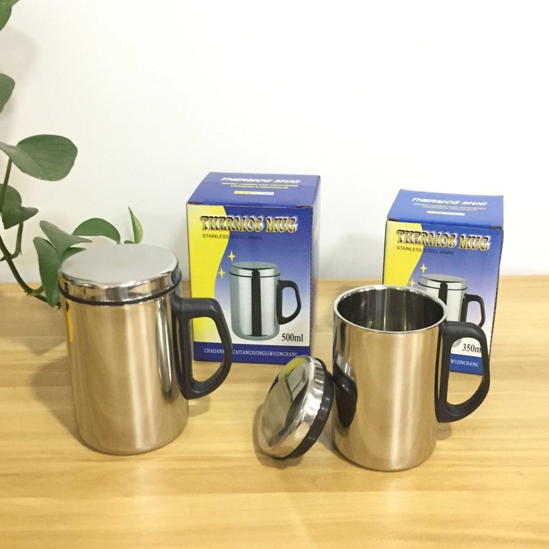 Ca/Ly Giữ Nhiệt Inox Thermos Mug, Có Nắp Đậy Kín Giữ Nhiệt Tốt